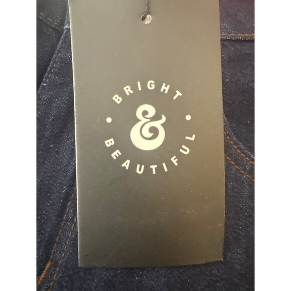2/$30 Bright & Beautiful Size 4 Straight Leg Denim Jeans Dark Blue NWT - Picture 10 of 16